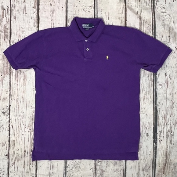 Polo by Ralph Lauren Purple Men's Shirt Shortsleeve Golf Golfer Preppy Tennis - Picture 1 of 4